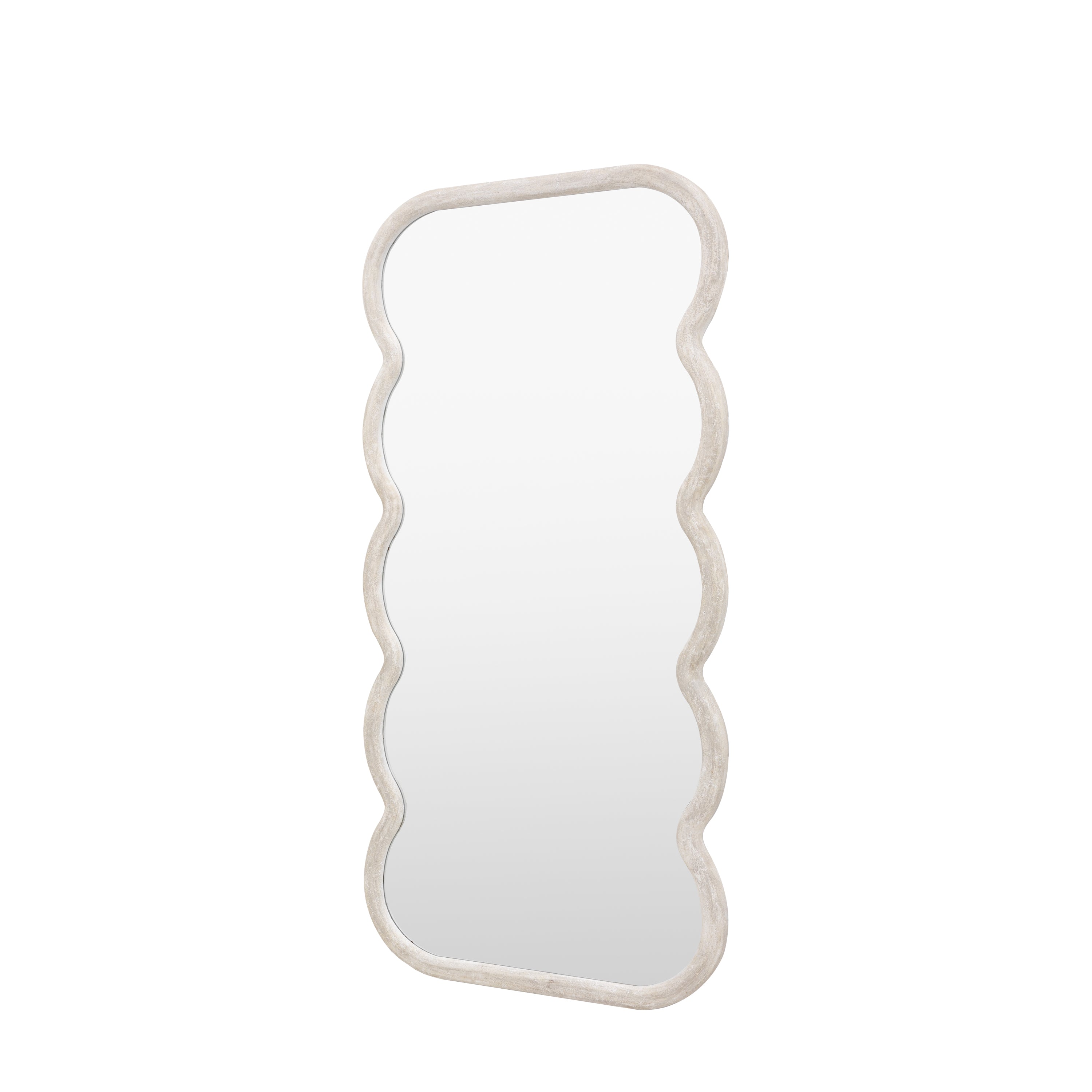 Amalfi White Wavy Full Length Leaner Mirror